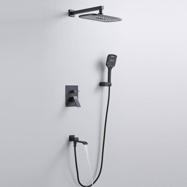 Изображение товара Душевая система со смесителем Shevanik S4035H (черный)