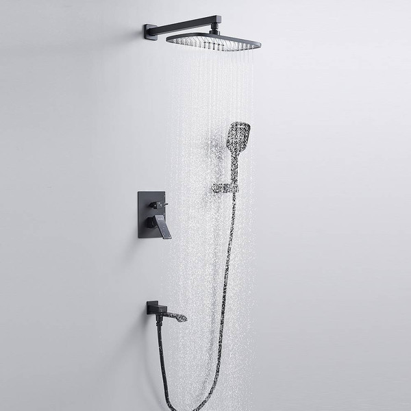 Изображение товара Душевая система со смесителем Shevanik S4035H (черный)