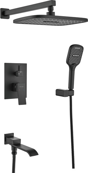 Изображение товара Душевая система со смесителем Shevanik S4035H (черный)