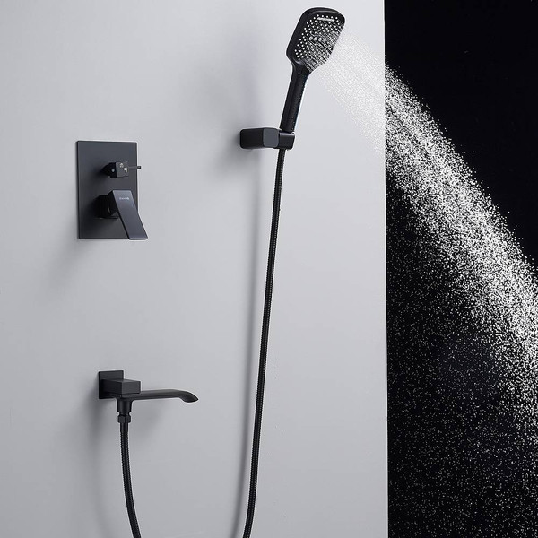 Изображение товара Душевая система со смесителем Shevanik S4035H (черный)