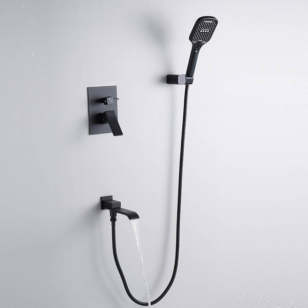 Изображение товара Душевая система со смесителем Shevanik S4035H (черный)