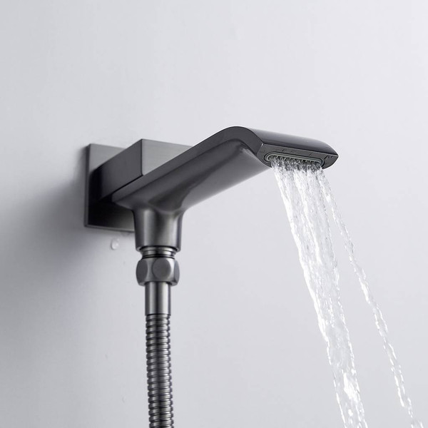 Изображение товара Душевая система со смесителем Shevanik S4035T (оружейная сталь)