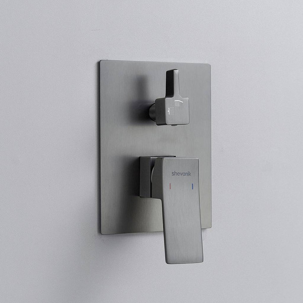 Изображение товара Душевая система со смесителем Shevanik S4035T (оружейная сталь)