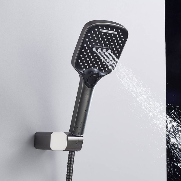 Изображение товара Душевая система со смесителем Shevanik S4035T (оружейная сталь)