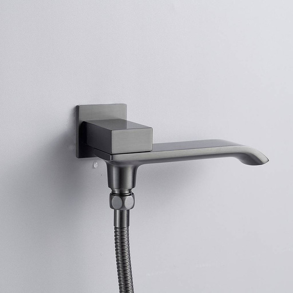 Изображение товара Душевая система со смесителем Shevanik S4035T (оружейная сталь)