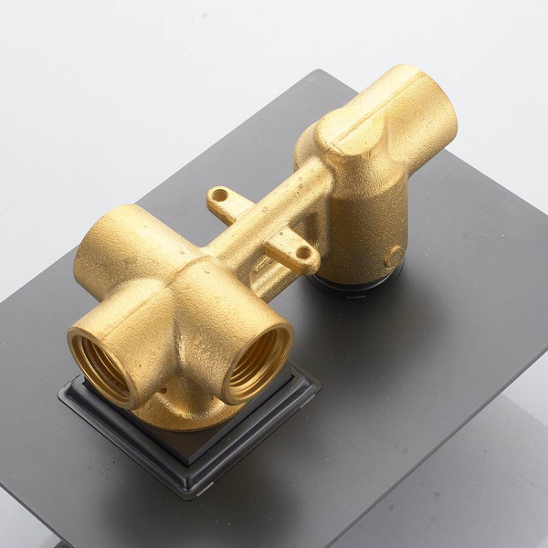 Изображение товара Душевая система со смесителем Shevanik S4035T (оружейная сталь)