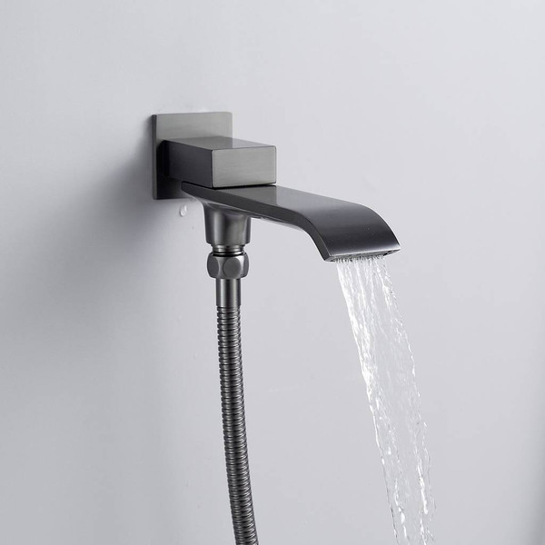 Изображение товара Душевая система со смесителем Shevanik S4035T (оружейная сталь)