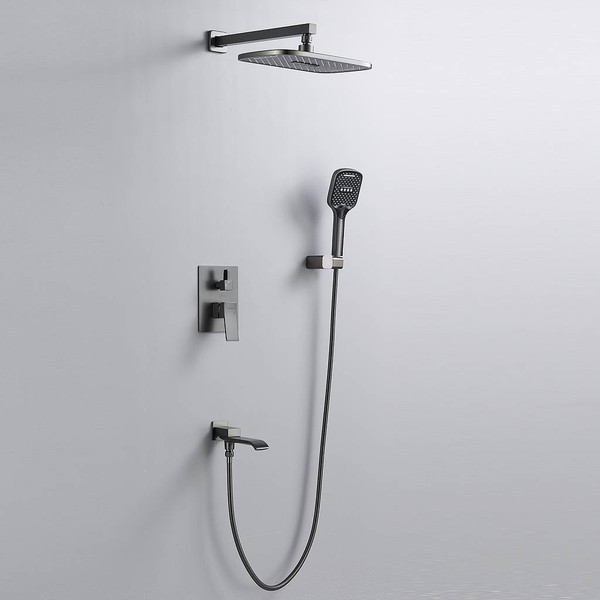 Изображение товара Душевая система со смесителем Shevanik S4035T (оружейная сталь)