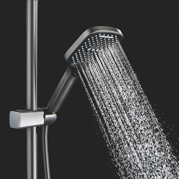 Изображение товара Душевая система со смесителем Shevanik S4036T (оружейная сталь)