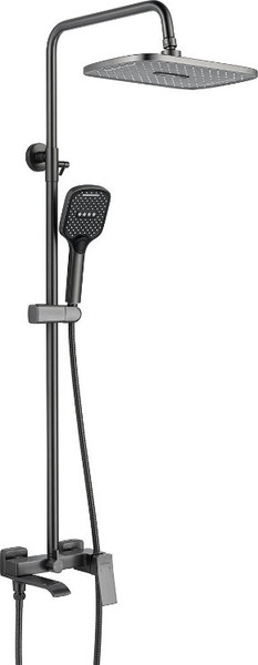 Изображение товара Душевая система со смесителем Shevanik S4036T (оружейная сталь)