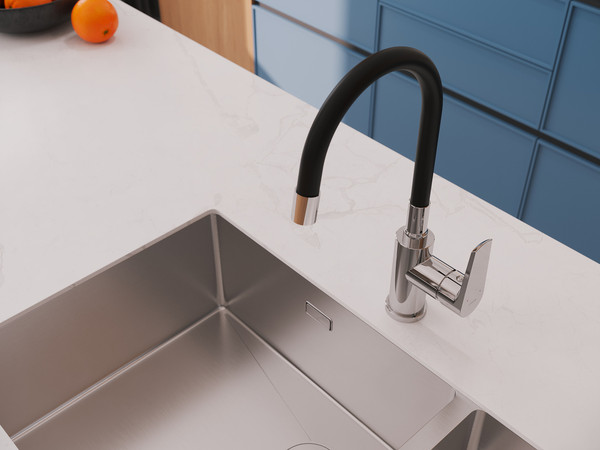 Изображение товара Смеситель Cersanit Moduo однорычажный с гибким изливом / 64842 (хром)