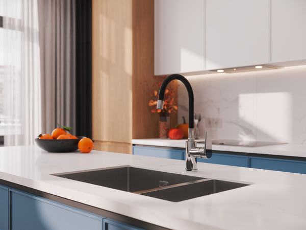 Изображение товара Смеситель Cersanit Moduo однорычажный с гибким изливом / 64842 (хром)