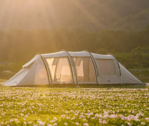 Изображение товара Палатка Naturehike Cloud Vessel Tunnel UPF 50+ / NH20ZP015-QGOLSKR (L, песочный)