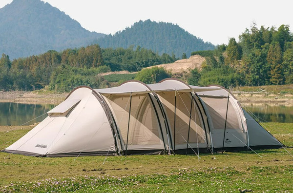 Изображение товара Палатка Naturehike Cloud Vessel Tunnel UPF 50+ / NH20ZP015-QGOLSKR (L, песочный)