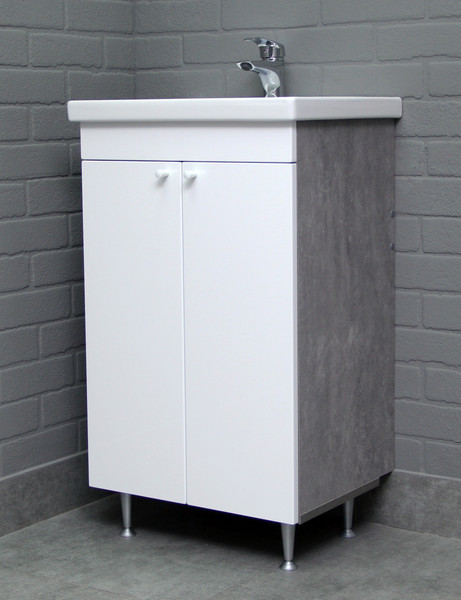 Изображение товара Тумба под умывальник Айсберг Como 50 Промо без ящика DP2616T (бетон)