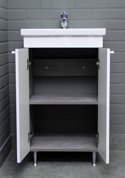 Изображение товара Тумба под умывальник Айсберг Como 50 Промо без ящика DP2616T (бетон)