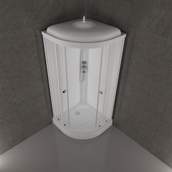 Изображение товара Душевая кабина Saniteco SNT-88 90х90 (белый/прозрачное стекло)