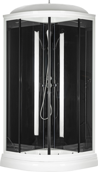 Изображение товара Душевая кабина Saniteco SNT-90 90х90 (черный/прозрачное стекло)