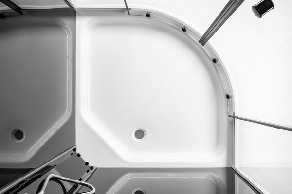 Изображение товара Душевая кабина Saniteco SNT-90 90х90 (черный/прозрачное стекло)