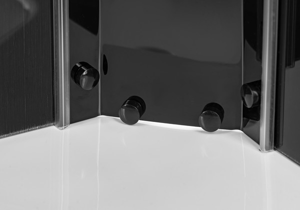 Изображение товара Душевая кабина Saniteco SNT-90 90х90 (черный/прозрачное стекло)