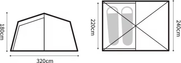 Изображение товара Палатка Naturehike Dune 7.6 / CNH22ZP028-EYU (коричневый)