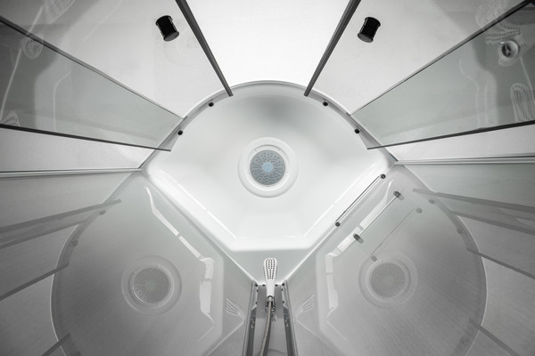 Изображение товара Душевая кабина Saniteco SNT-92 90х90 (серый/тонированное стекло)