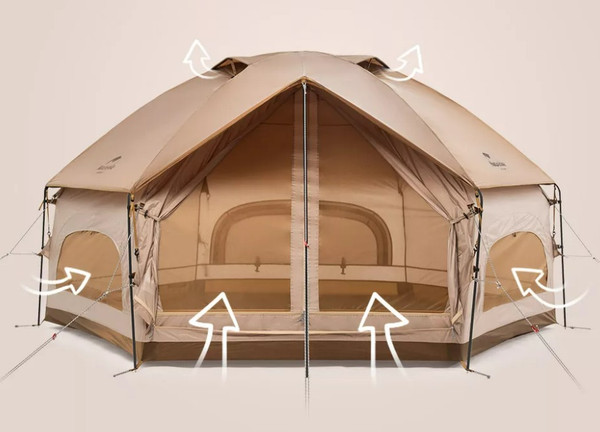 Изображение товара Палатка Naturehike Hexagon / NH21ZP001-DKH (песочный)