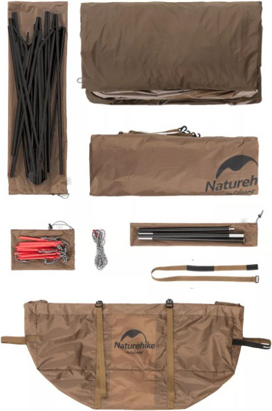 Изображение товара Палатка Naturehike Hexagon / NH21ZP001-DKH (песочный)