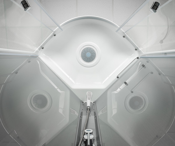 Изображение товара Душевая кабина Saniteco SNT-84 90х90 (серый/прозрачное стекло)