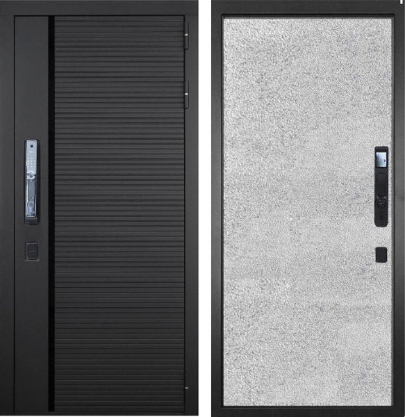 Изображение товара Входная дверь ГРАНИТ Пиано Смарт 77-1 бетон светлый (86x205, правая)