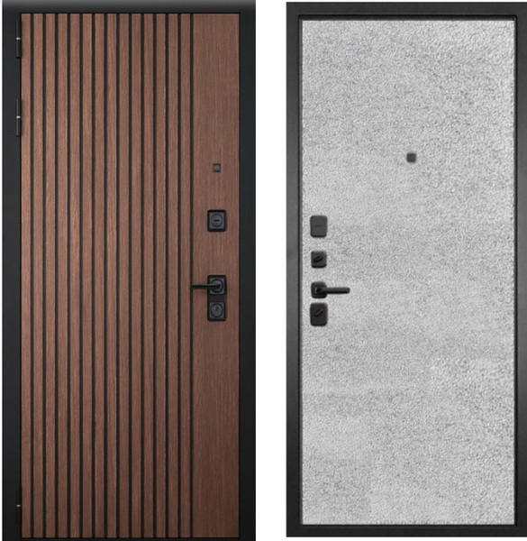 Изображение товара Входная дверь ГРАНИТ Шторм 77-1 бетон светлый (96x207, левая)