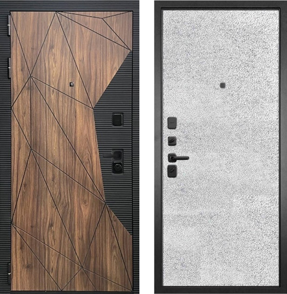 Изображение товара Входная дверь ГРАНИТ Континент 77-1 бетон светлый (96x207, левая)