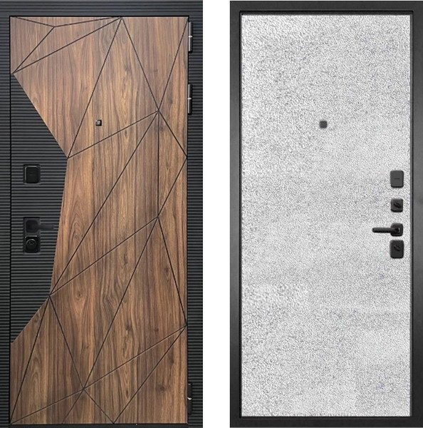 Изображение товара Входная дверь ГРАНИТ Континент 77-1 бетон светлый (96x207, правая)