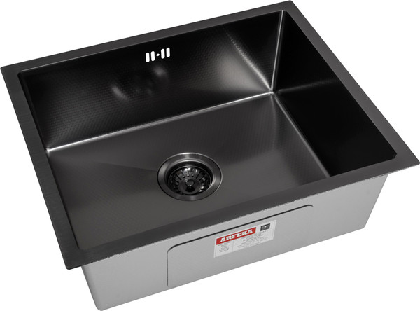 Изображение товара Мойка кухонная Arfeka Eco AR 55x45 (Black PVD Nano Decor Volcanic Rock)