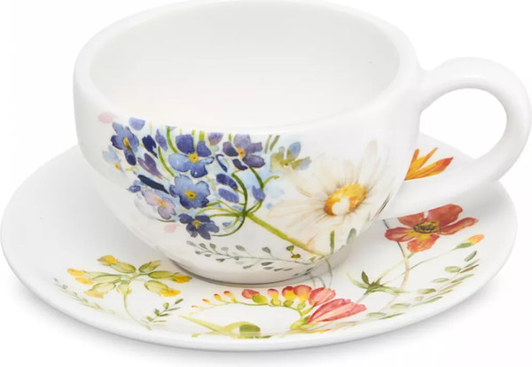 Изображение товара Чашка с блюдцем Decor de table Полевые цветы / CL-FS00563G (белый)