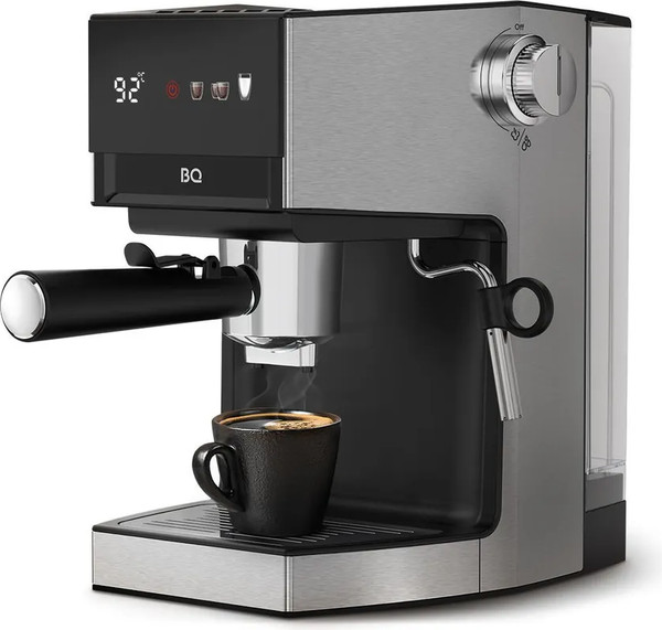 Изображение товара Кофеварка эспрессо BQ CM3003 (сталь/черный)