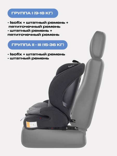 Изображение товара Автокресло Rant Apex Isofix / ZY27F (серый)