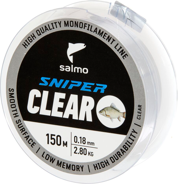 Изображение товара Леска монофильная Salmo Sniper Crucian Clear 150/018 / 4018-018