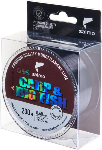 Изображение товара Леска монофильная Salmo Diamond Carp&Big Fish Fl. Coated Dark Brown 200/040 / 4039-040