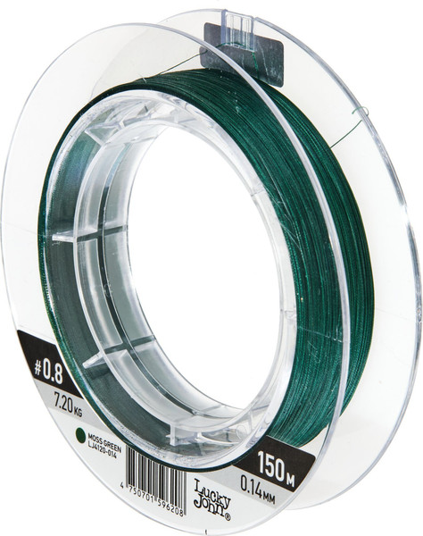 Изображение товара Леска плетеная Lucky John Addict х8 Braid Moss Green 150/014 / LJ4120-014
