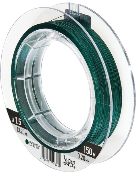 Изображение товара Леска плетеная Lucky John Addict х8 Braid Moss Green 150/020 / LJ4120-020