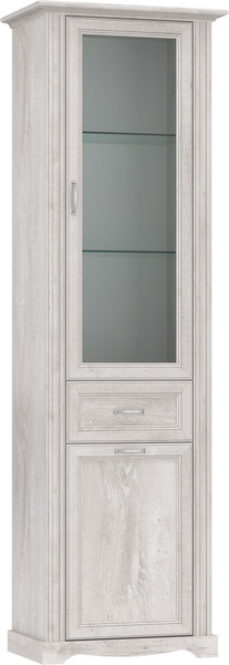 Изображение товара Шкаф с витриной Олмеко Сохо 32.06 (бетон пайн белый/белый)