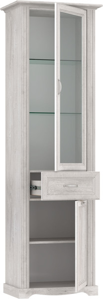 Изображение товара Шкаф с витриной Олмеко Сохо 32.06 (бетон пайн белый/белый)