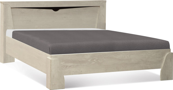 Изображение товара Двуспальная кровать Олмеко Лючия 33.09-02 1600 (бетон пайн белый/венге)