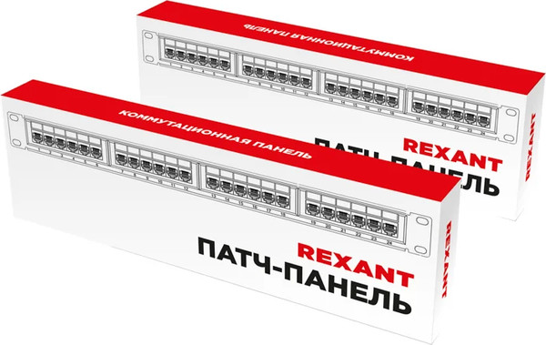 Изображение товара Патч-панель Rexant PRO 1U 24 порта STP RJ-45 CAT 5e / 02-0041