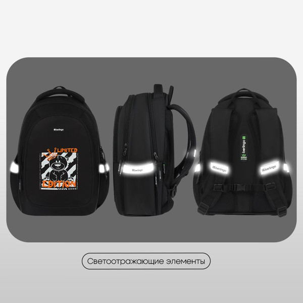 Изображение товара Школьный рюкзак Berlingo Modern. Glow Teddy / RU-MD-1135