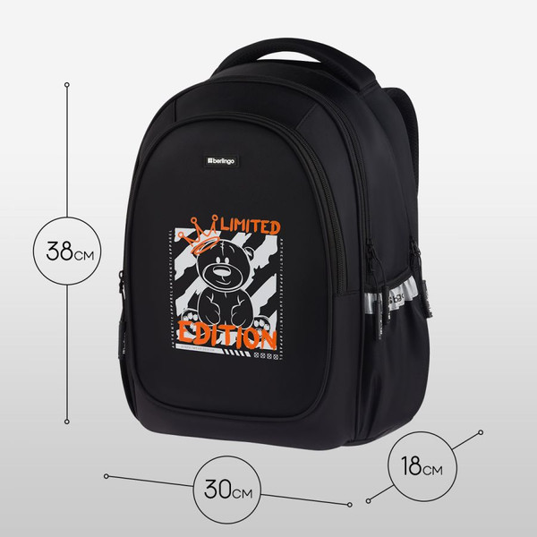 Изображение товара Школьный рюкзак Berlingo Modern. Glow Teddy / RU-MD-1135