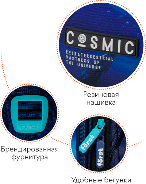 Изображение товара Школьный рюкзак Forst F-Top. Cosmic / FT-RY-012514