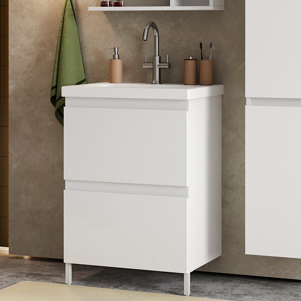 Изображение товара Тумба под умывальник Belux Эридан Н 50-02 (1, белый глянцевый)