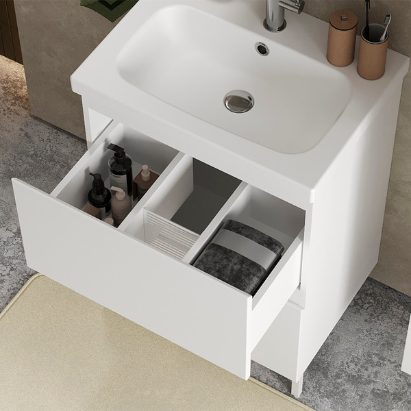 Изображение товара Тумба под умывальник Belux Эридан Н 60-02 (1, белый глянцевый)